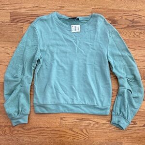 INC International Concepts Seafoam Crew Neck Sweatshirt